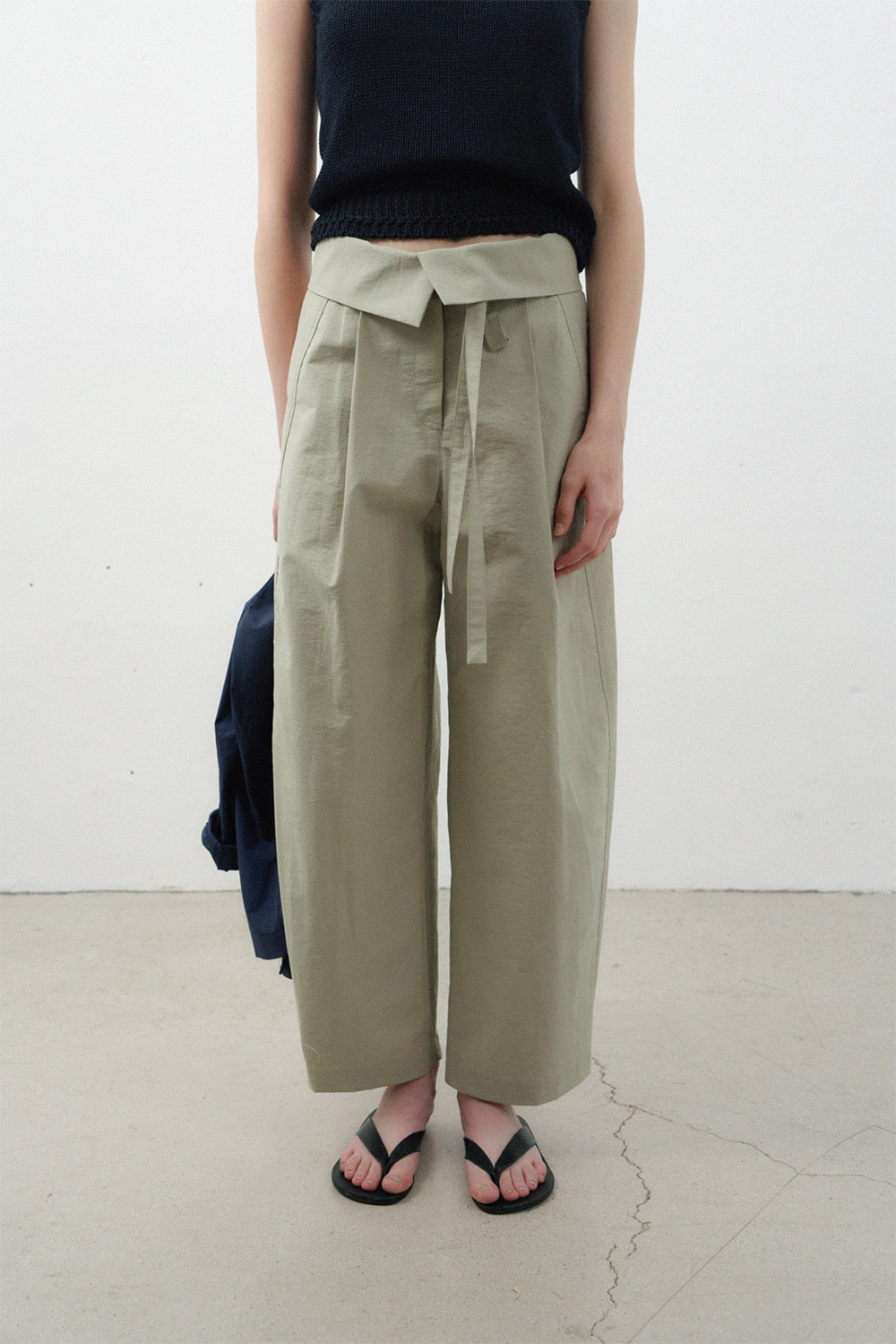Fold over waist pants (khaki)